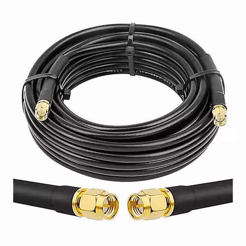 Wilson 25 ft Black RG6 SMA Male to SMA Male Connectors — SKU 950625