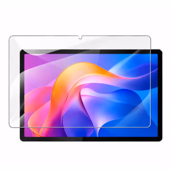 Vidrio templado 9H para Xiaomi Redmi Pad 2 de 11 pulgadas, vista frontal del producto sobre fondo blanco.